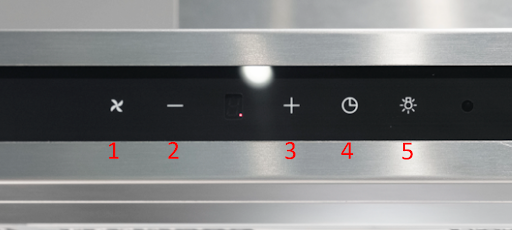 Bảng điều khiển máy hút mùi Malloca ZETA K1573 Bảng điều khiển máy hút mùi Malloca ZETA K1573