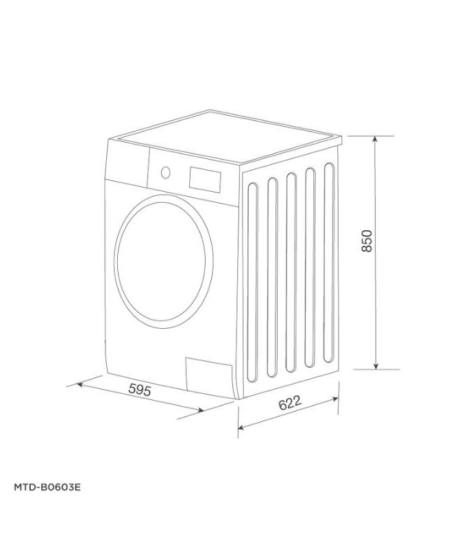 Thiết kế của Máy giặt sấy Malloca MTD-B0603E
