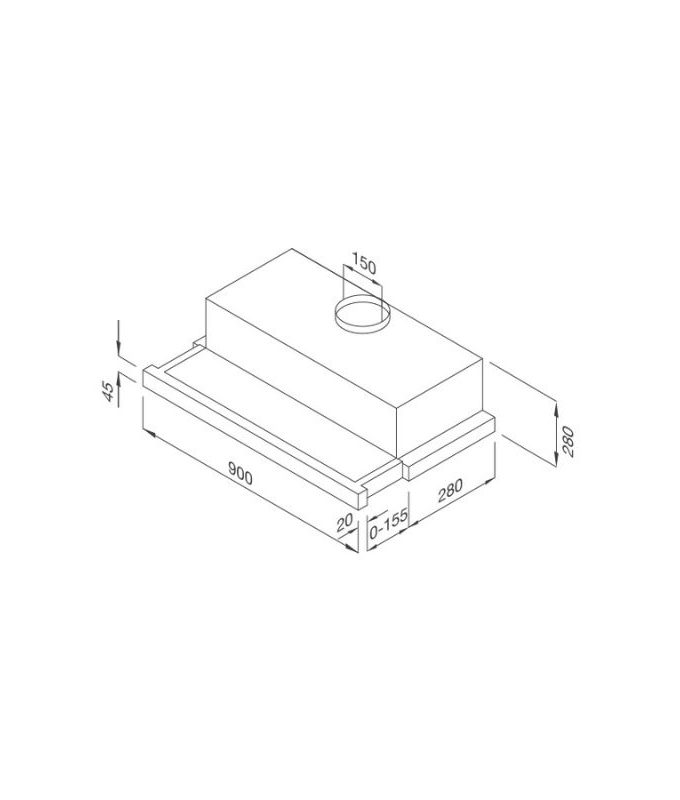 Máy hút mùi âm tủ Malloca H204.9 3 Thiết kế của Máy hút mùi Malloca âm tủ H204.9