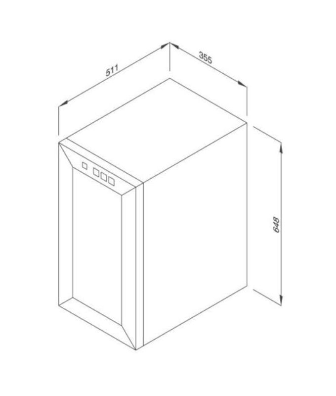 Thiết kế của Tủ bảo quản rượu độc lập Malloca MWC-48B