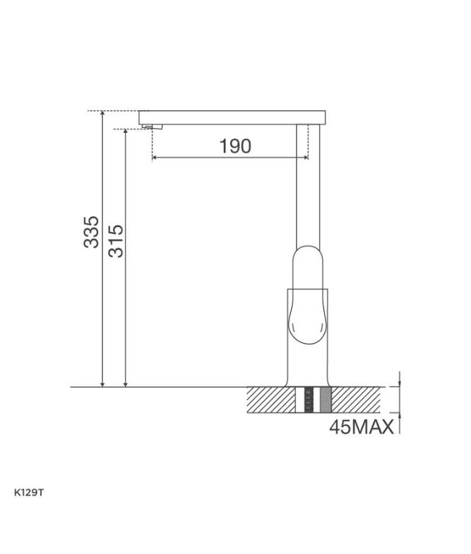 Vòi rửa bát nóng lạnh Malloca K129T 3 Thiết kế của Vòi rửa bát Malloca K129T