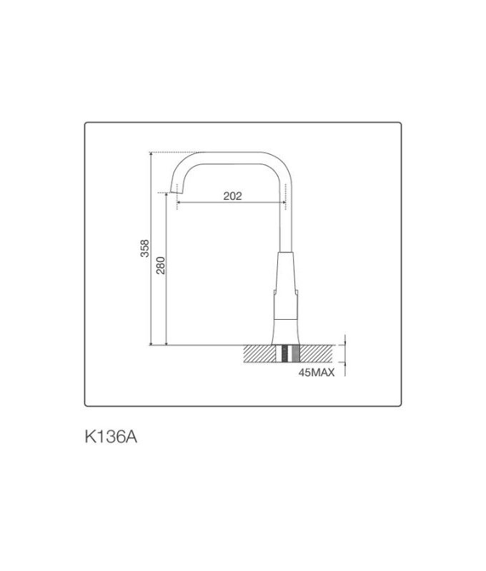 Thiết kế của Vòi rửa bát Malloca K136A