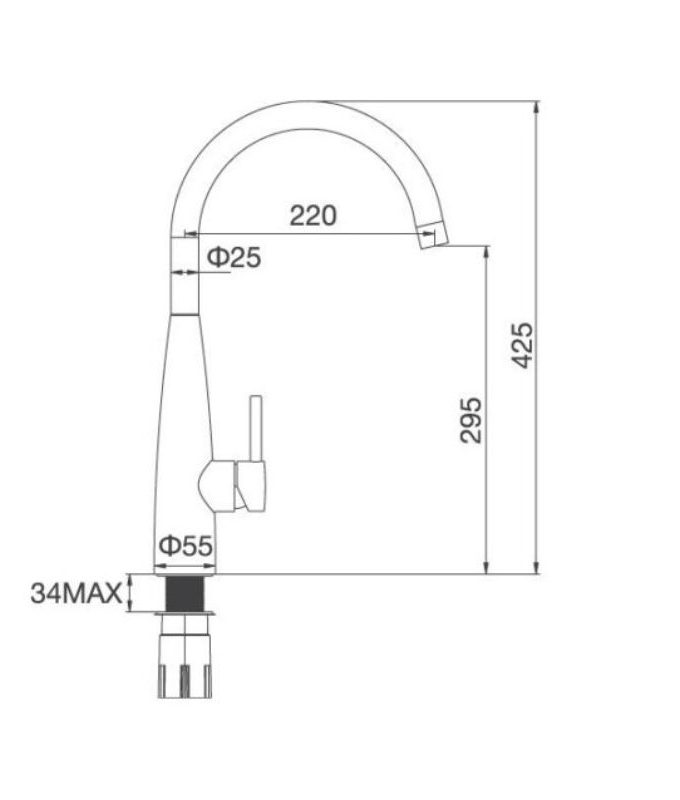 Vòi rửa bát nóng lạnh Malloca K529S 3 Thiết kế của Vòi rửa bát Malloca K529S