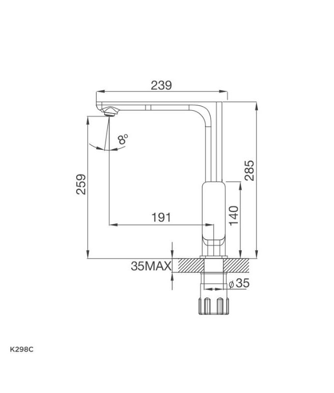 Thiết kế của Vòi rửa Malloca K298C