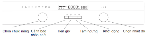 Bảng điều khiển lò nướng âm tủ Malloca MOV-659S Bảng điều khiển lò nướng âm tủ Malloca MOV-659S