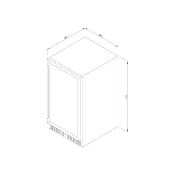 kích thước của Tủ bảo quản rượu Malloca MWC-180BG