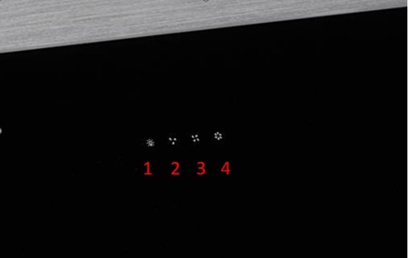 Bảng điều khiển máy hút mùi áp tường Malloca Plana K3444