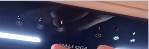 Bảng điều khiển máy hút mùi Malloca MH 700GT Bảng điều khiển máy hút mùi Malloca MH 700GT