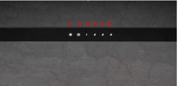 Máy hút mùi áp tường Malloca VITA V-15 GRES 6 Bảng điều khiển máy hút mùi áp tường Malloca VITA V-15 GRES