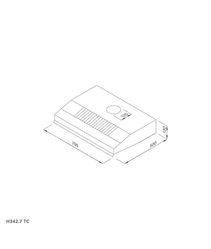 Máy hút mùi Malloca H342.7 TC 3 Thiết kế của Máy hút mùi Malloca H342.7 TC