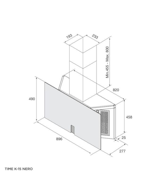 Thiết kế của Máy hút mùi Malloca TIME K-15 NERO
