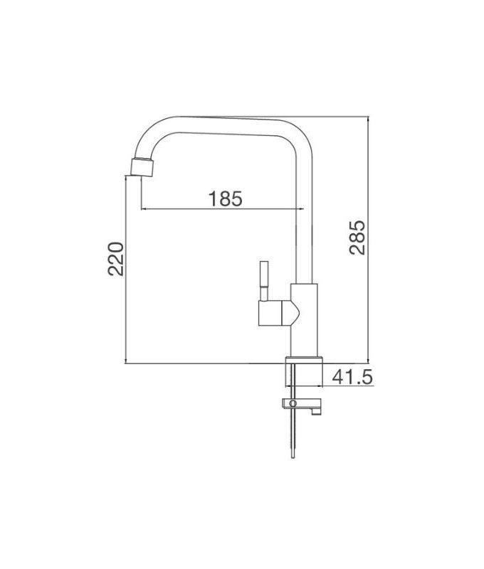 Kích thước vòi rửa bát Malloca K-115 XFIT