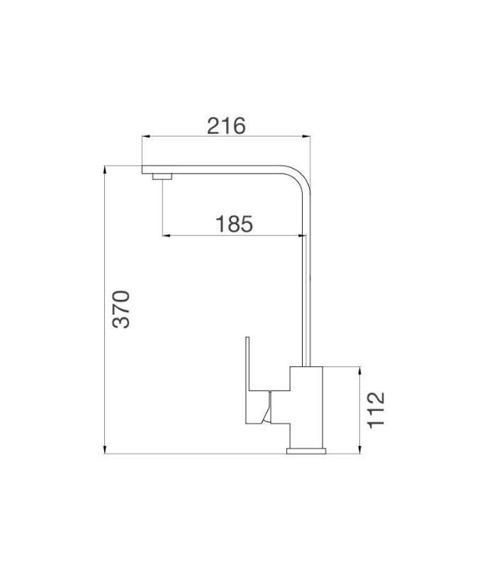 Kích thước vòi rửa bát Malloca K536S