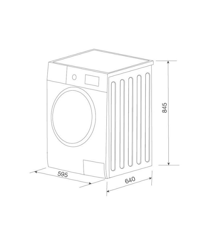 Kích thước máy sấy quần áo Malloca MTD-010SIL
