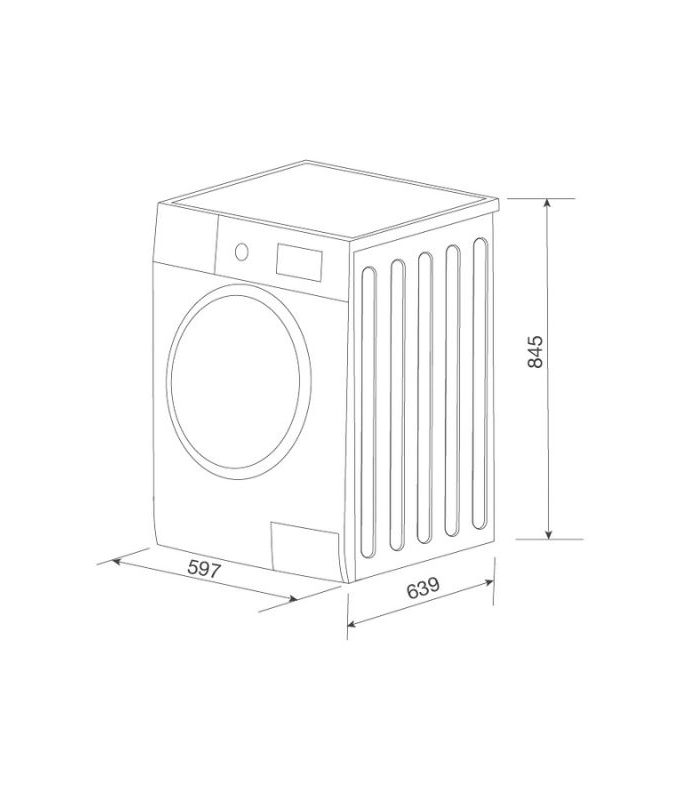 Máy sấy quần áo Malloca MTD-T1510HP 2 Kích thước máy sấy quần áo Malloca MTD-T1510HP