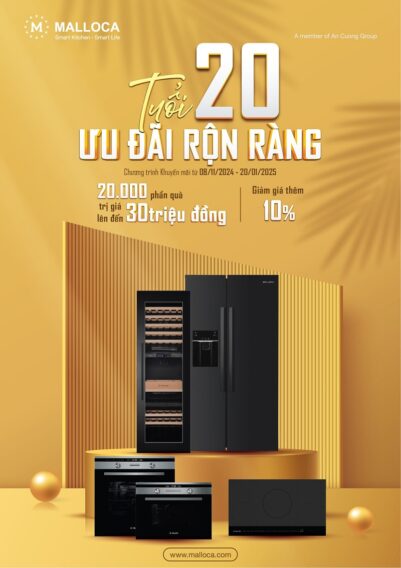 Kỷ niệm 20 năm Malloca - Ưu đãi rộn ràng với 20.000 phần quà hấp dẫn!