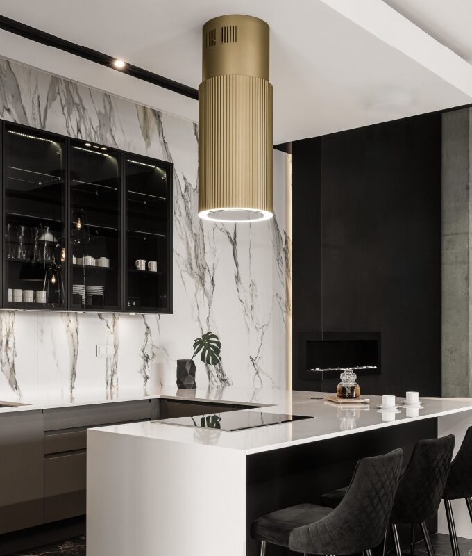 Hình ảnh thực tế Máy hút khói khử mùi – treo độc lập Monoblack K-382B